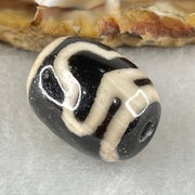 Natural Powerful Tibetan Old Oily Agate Double Bodhi Tree Dzi Bead Heavenly Master (Tian Zhu) 菩提树天珠 4.64g 17.5 by 13.2mm - Huangs Jadeite and Jewelry Pte Ltd