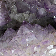 Natural Triangular Shape Amethyst Cave with Wooden Display 12,879.2g 285.0 by 240.0 by 300.0mm - Huangs Jadeite and Jewelry Pte Ltd