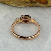 Cubic Zirconia in 925 Sliver Rose Gold Colour Ring (Adjustable Size) 1.81g 6.5 by 4.7 by 3.6mm - Huangs Jadeite and Jewelry Pte Ltd