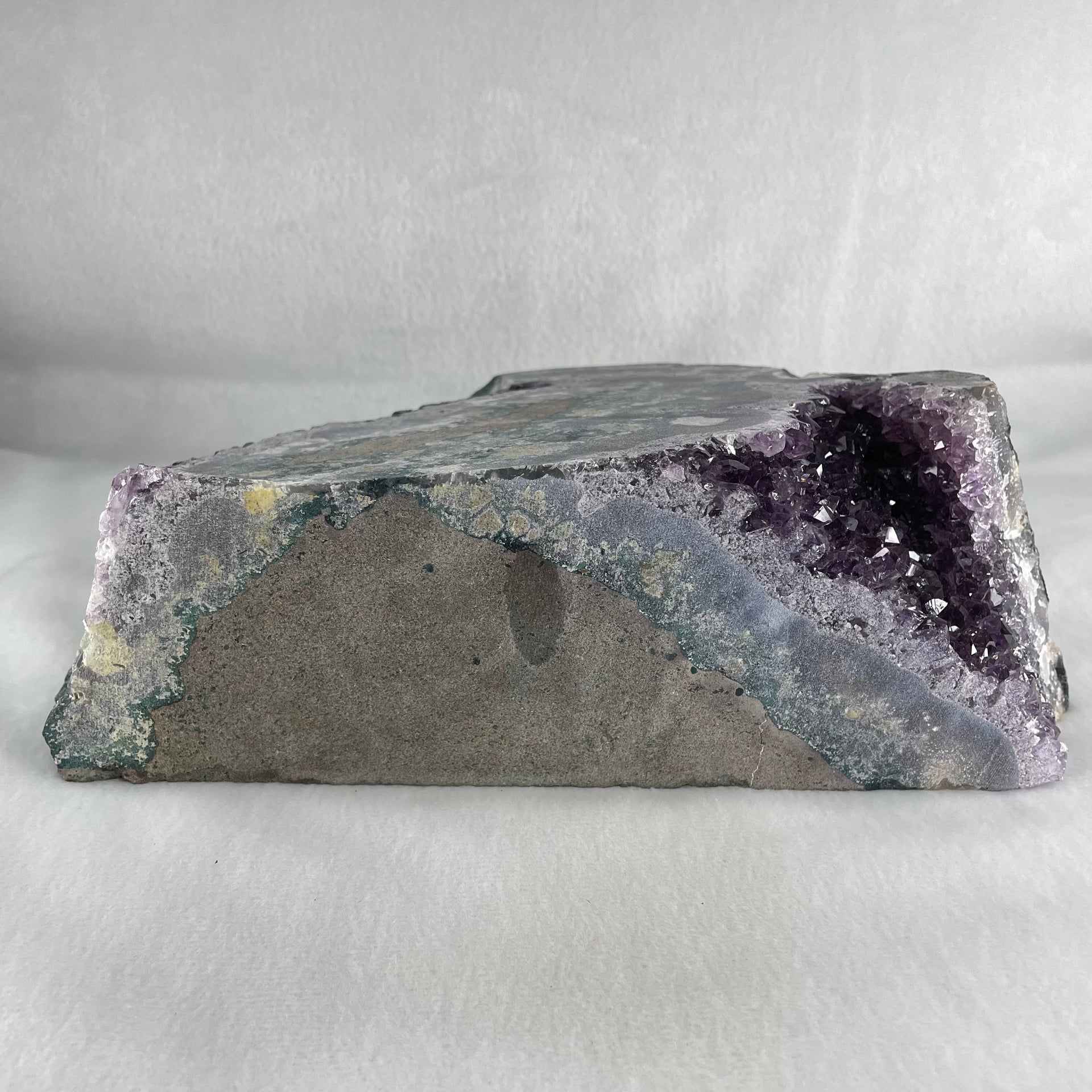 Natural Dark Intense Purple Amethyst Cave Fragment Display 4,145.1g 240.0 by 80.0 by 160.0mm - Huangs Jadeite and Jewelry Pte Ltd