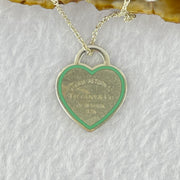 (Pre-Love) S925 Sliver Tiffany & Co Heart Necklace 7.84g 25.4 by 20.7 by 1.8mm - Huangs Jadeite and Jewelry Pte Ltd