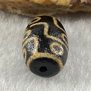 Natural Powerful Tibetan Old Oily Agate 9 Eyes Dzi Bead Heavenly Master (Tian Zhu) 九眼天诛 1.96g 13.6 by 10.0mm - Huangs Jadeite and Jewelry Pte Ltd