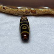 Natural Powerful Tibetan Old Oily Agate 6 Eyes Dzi Bead Heavenly Master (Tian Zhu) 六眼天诛 7.83g 39.5 by 11.5mm - Huangs Jadeite and Jewelry Pte Ltd