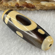 Natural Powerful Tibetan Old Oily Agate One Eye Earthly Dzi Bead Heavenly Master (Tian Zhu) 一眼天诛 9.20g 38.5 by 12.4mm - Huangs Jadeite and Jewelry Pte Ltd