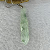 Type A Green Piao Hua Jadeite Flower Pendent with Sliver Chain 7.11g 47.2 by 9.9 by 7.6 mm - Huangs Jadeite and Jewelry Pte Ltd