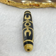 Natural Powerful Tibetan Old Oily Eyed Dharma Vajra Agate Dzi Bead Heavenly Master (Tian Zhu) 二眼金光托天珠 12.34g 57.2 by 11.9mm - Huangs Jadeite and Jewelry Pte Ltd