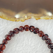 Natural Spirit Grass Amber Beads Bracelet 天然灵草珀手链 5.74g 15cm 30.0 by 8.5 by 1 Bead 7.4 mm 24 Beads - Huangs Jadeite and Jewelry Pte Ltd