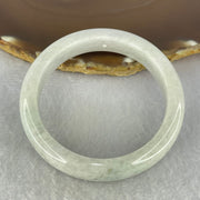 Type A Light Lavender with Moss Green Patch Jadeite Bangle Internal Diameter 55.0mm 53.12g 12.5 by 8.4mm (Slight Internal Lines) - Huangs Jadeite and Jewelry Pte Ltd