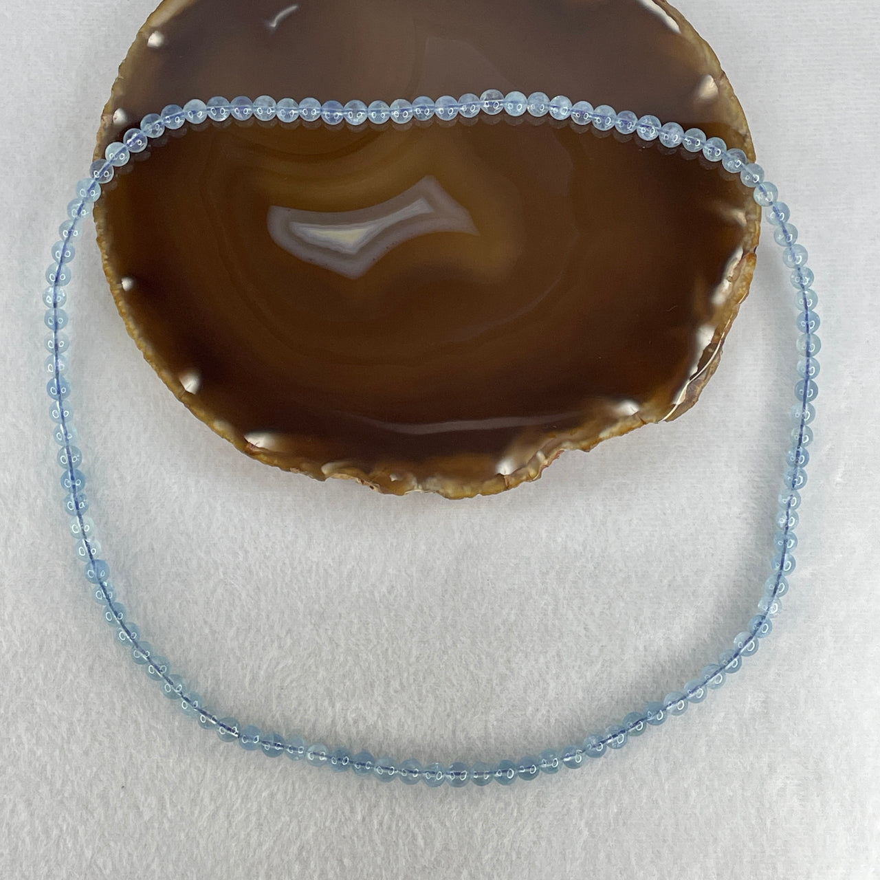 Good Grade Natural Blue Aquamarine Beads Necklace | 5.8mm Ocean Treasure Strand (25.62g | 54cm Strand Length | 103 Beads)