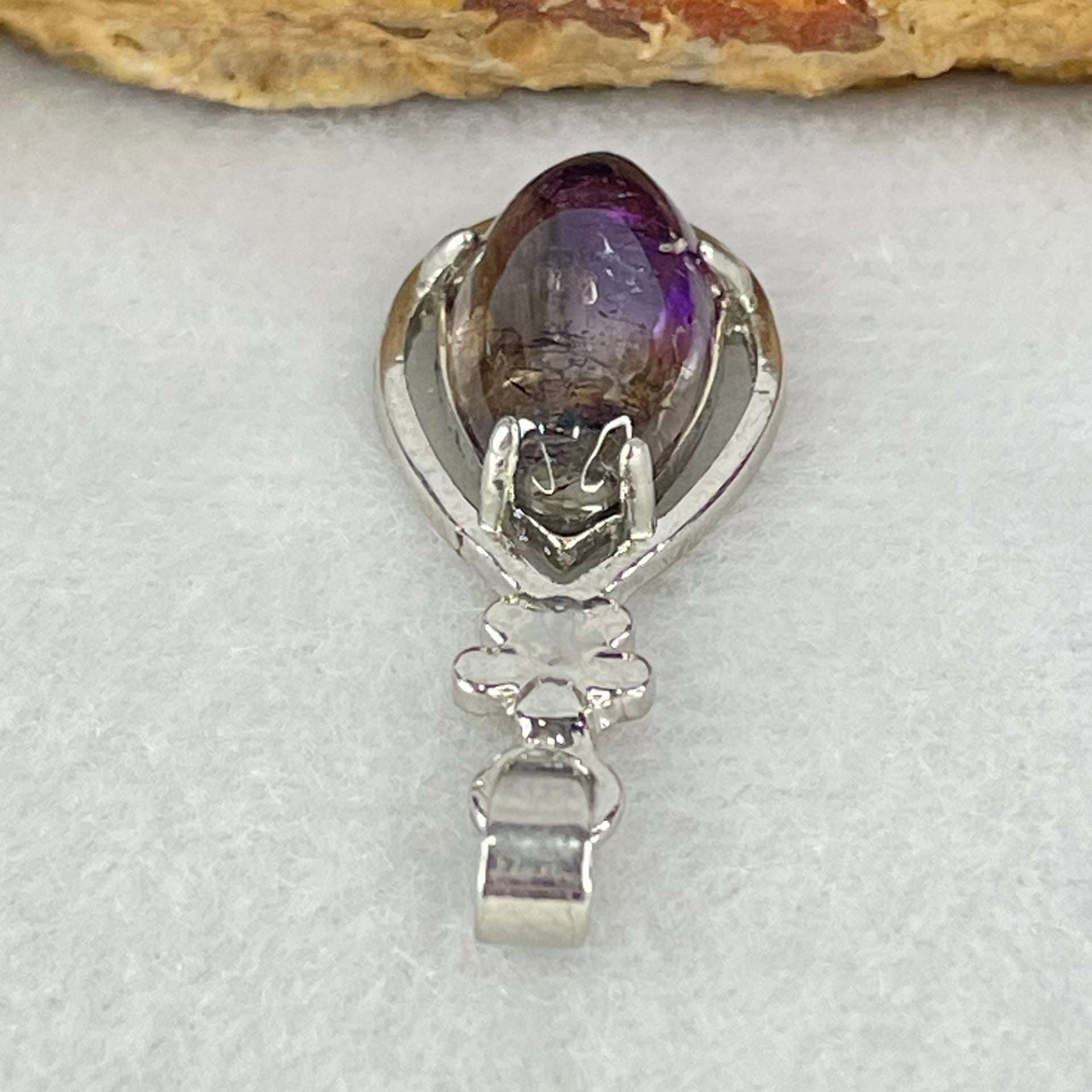 Above Average Grade Natural Super 7 Quartz in S925 Pendant 2.70g 16.0 by 8.2 by 4.5mm - Huangs Jadeite and Jewelry Pte Ltd