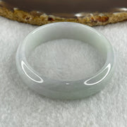 Type A Natural Light Green Light Lavender Jadeite Oval Bangle 30.23g Inner Diameter 52.9mm 12.1 by 5.7mm (Close to Perfect) - Huangs Jadeite and Jewelry Pte Ltd