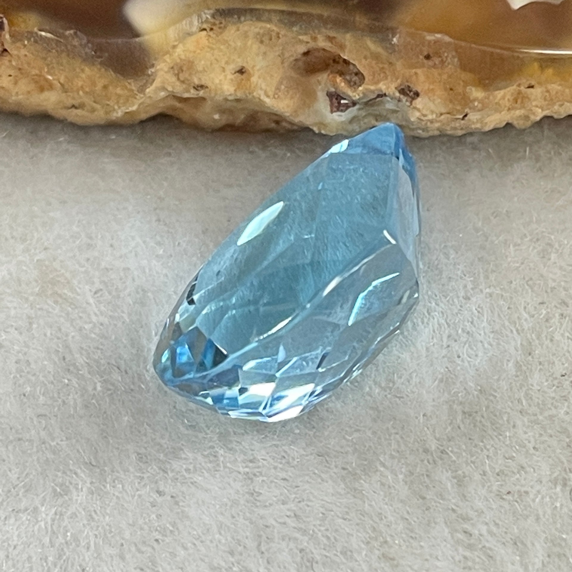 Natural Sky Blue Topaz Teardrop Shape 11.74ct 16.5 by 11.0 by 8.1mm - Huangs Jadeite and Jewelry Pte Ltd