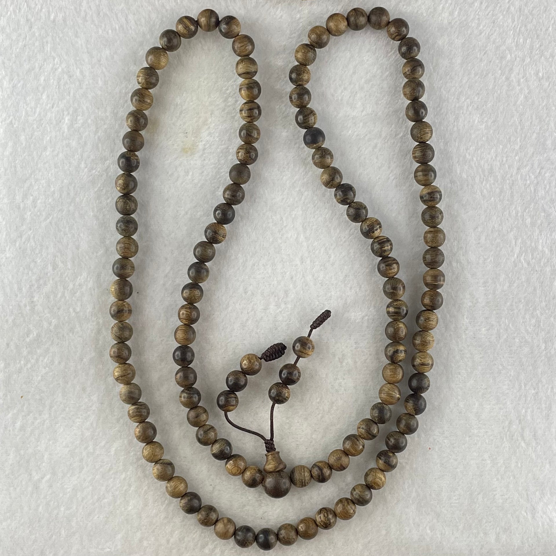 Natural Vietnam Agarwood Beads Necklace 天然越南惠安沉香项链 21.24g 70cm 6.9mm 110 Beads - Huangs Jadeite and Jewelry Pte Ltd