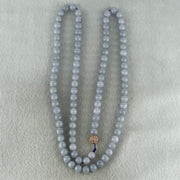 Type A Full Lavender Jadeite Beads Necklace 58.23g 68cm 7.0mm 99 Beads - Huangs Jadeite and Jewelry Pte Ltd