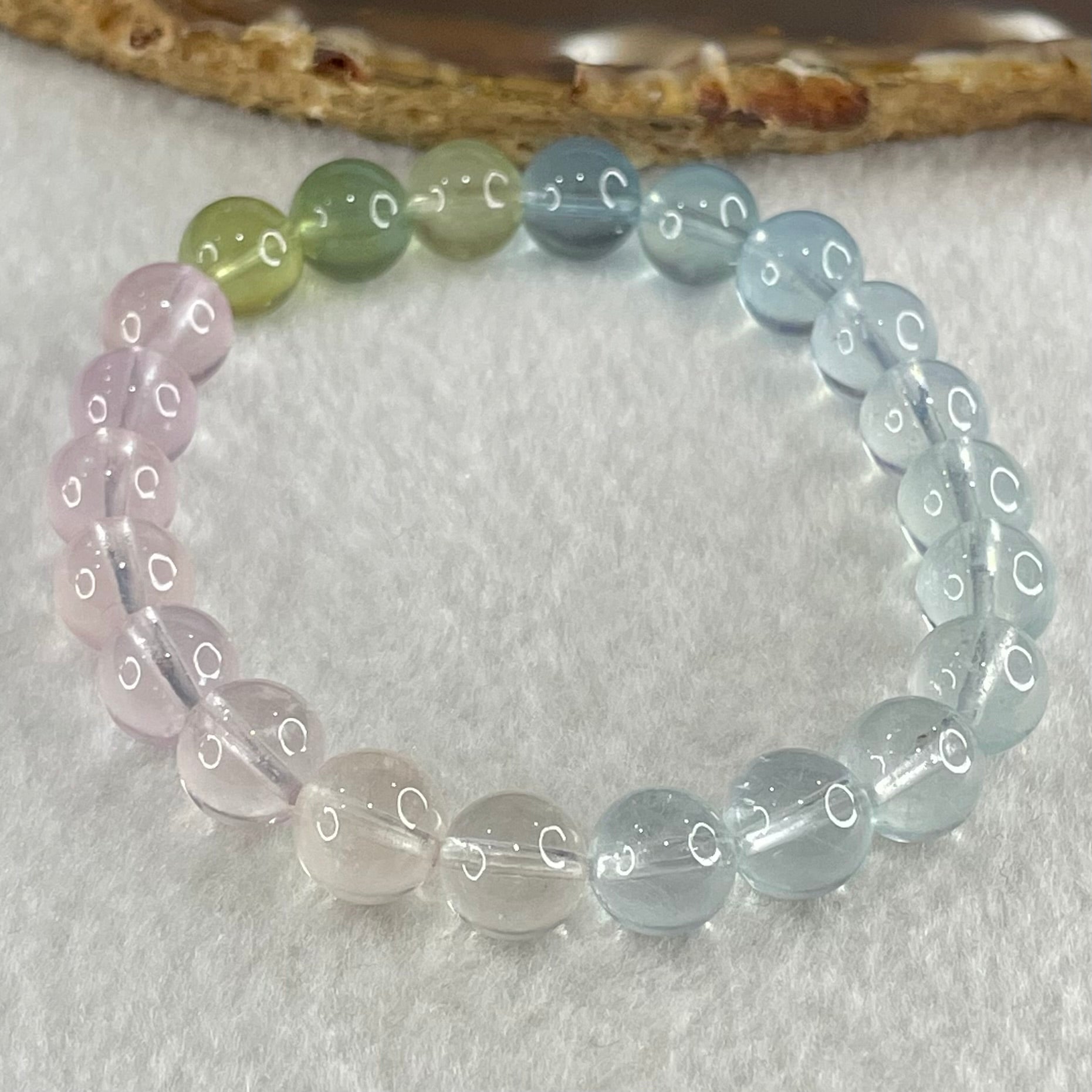 Very Very High Grade Transparent Natural Morganite Beryl Beads Bracelet 19.88g 15.5cm 8.9mm 22 Beads - Huangs Jadeite and Jewelry Pte Ltd