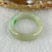 Type A Light Yellowish Green Lavender with Spicy Green Piao Hua Jadeite Ring 4.50g 6.6 by 3.7mm US8.4 HK18.6 - Huangs Jadeite and Jewelry Pte Ltd