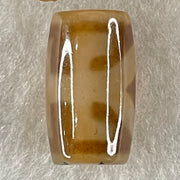 Natural Powerful Tibetan Old Oily Agate Patina Guiren Tairen Human Dzi Bead Totem Amulet Heavenly Master (Tian Zhu) 贵人天诛 4.92g 19.7 by 11.7mm - Huangs Jadeite and Jewelry Pte Ltd