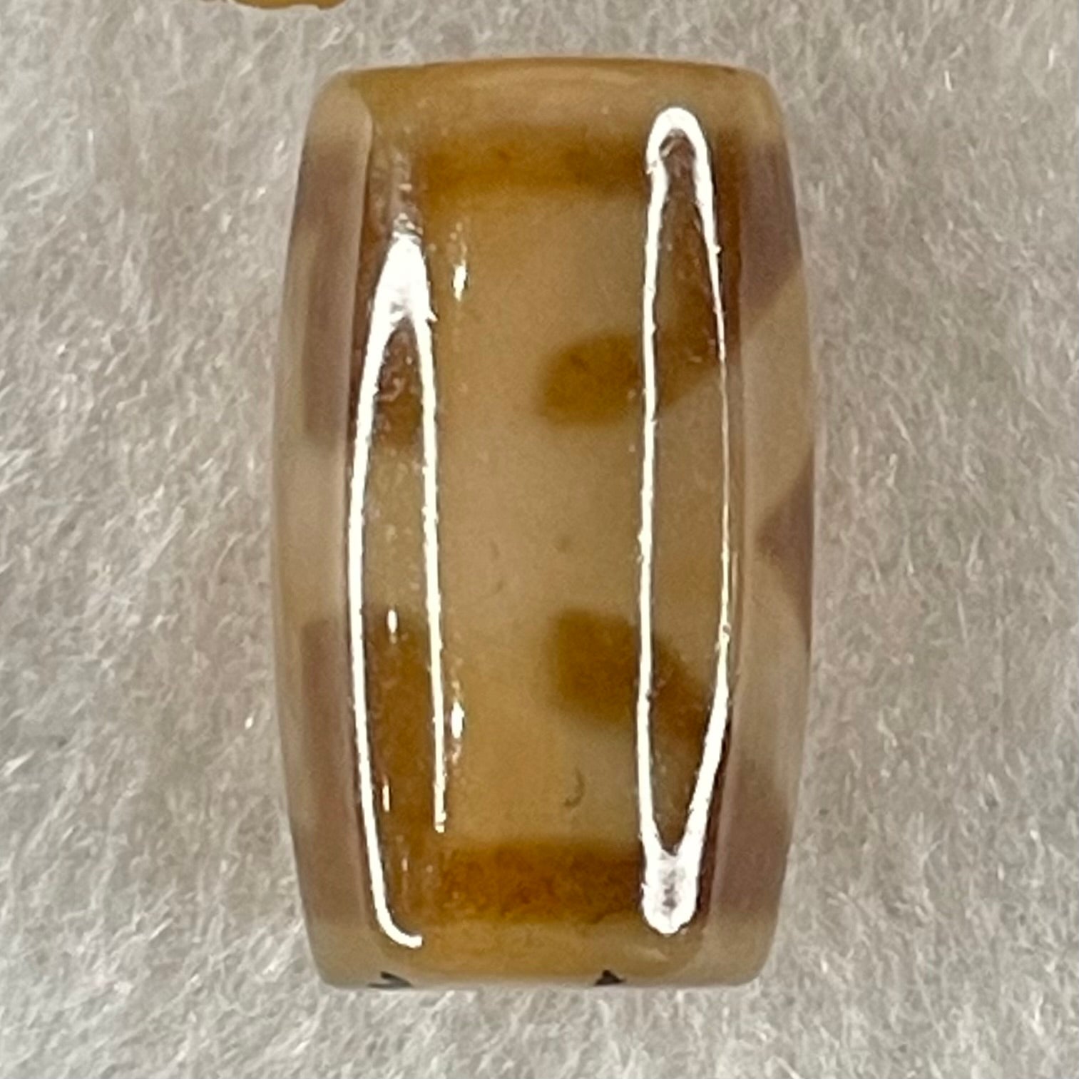 Natural Powerful Tibetan Old Oily Agate Patina Guiren Tairen Human Dzi Bead Totem Amulet Heavenly Master (Tian Zhu) 贵人天诛 4.92g 19.7 by 11.7mm - Huangs Jadeite and Jewelry Pte Ltd