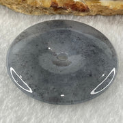 Type A Semi Icy Wuji Grey with Lavender Jadeite Ping An Kou Pendant 13.82g 35.3 by 5.4mm - Huangs Jadeite and Jewelry Pte Ltd