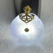 Type A Deep Intense Lavender Jadeite Ping An Kou Donut in 18K Yellow Gold AU750 Clasps 8.51g 26.0 by 5.8mm - Huangs Jadeite and Jewelry Pte Ltd