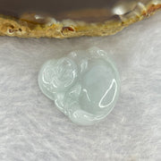 Type A Green Lavender Jadeite Milo Buddha Pendant 4.39g 27.8 by 25.2 by 4.3mm - Huangs Jadeite and Jewelry Pte Ltd