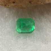 Natural Colombia Vivid Green Emerald (Beryl) Cut-Cornered Rectangular Step cut 0.46ct 5.4 by 4.0 by 3.2mm - Huangs Jadeite and Jewelry Pte Ltd