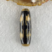 Natural Powerful Tibetan Old Oily Agate 5 Bats Dzi Bead Heavenly Master (Tian Zhu) 五个蝙蝠天诛 8.26g 38.2 by 11.9mm - Huangs Jadeite and Jewelry Pte Ltd