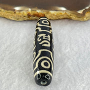 Natural Powerful Tibetan Old Oily Agate 8 Eyes Om Mani Padme Hum Dzi Bead Heavenly Master (Tian Zhu) 六字箴言八眼天珠 15.32g 58.6 by 13.2mm - Huangs Jadeite and Jewelry Pte Ltd