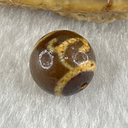 Natural Powerful Tibetan Old Oily Agate Ruyi Dzi Bead Heavenly Master (Tian Zhu) 如意天珠 1.56g 10.4 by 10.5mm - Huangs Jadeite and Jewelry Pte Ltd