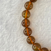 Natural Purple Honey Amber Beads Bracelet 天然紫蜜琥珀手链 4.80g 15cm 7.2mm 25 Beads - Huangs Jadeite and Jewelry Pte Ltd