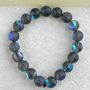 Blueish Grey Liuli Beads Bracelet 15.27g 13cm 8.5mm 19 Beads - Huangs Jadeite and Jewelry Pte Ltd
