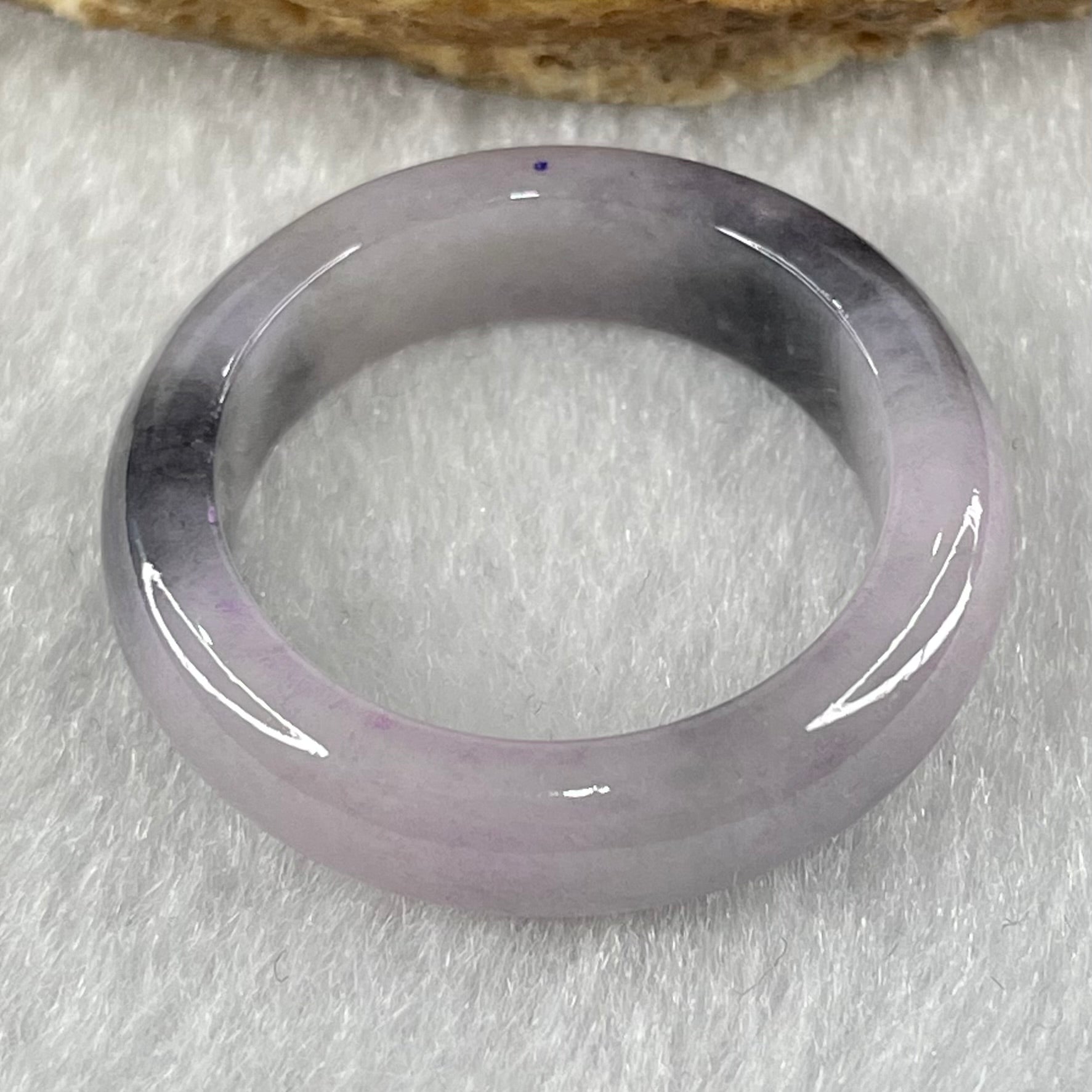 Type A Lavender with Grey Patches Jadeite Ring 4.37g 6.1 by 3.8mm US9.2/HK 20.5 (Very Slight Internal Line) - Huangs Jadeite and Jewelry Pte Ltd