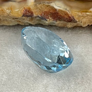 Natural Sky Blue Topaz Oval Shape 12.31ct 14.8 by 12.0 by 8.1mm - Huangs Jadeite and Jewelry Pte Ltd