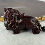 Natural African Rosewood Pixiu Handplay 天然非洲紫檀貔貅手把件 54.65g 64.2 by 27.3 by 43.0mm - Huangs Jadeite and Jewelry Pte Ltd