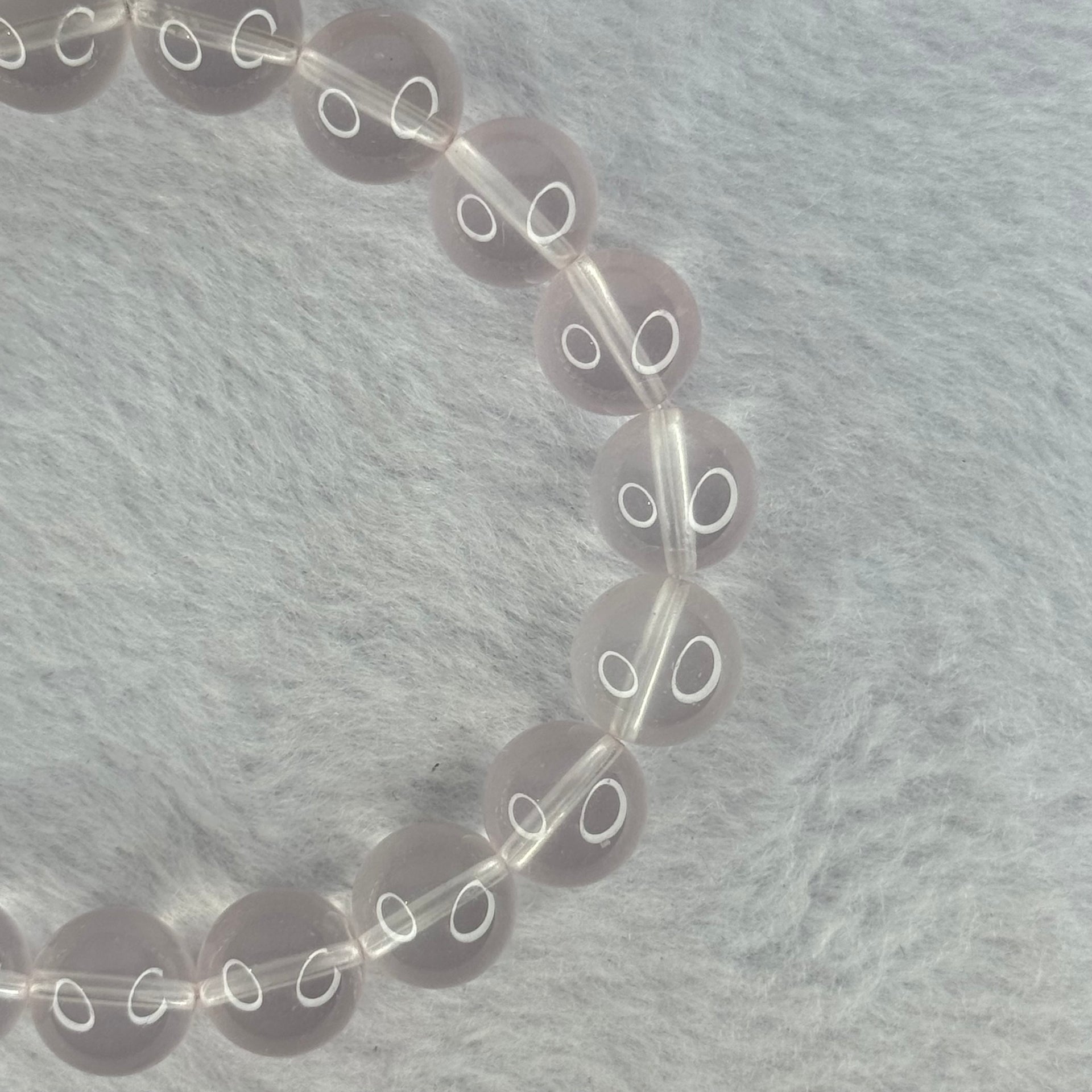 Natural Rose Quartz Beads Bracelet 天然玫瑰石英珠手链 31.96g 17.5cm 10.9mm 19 Beads - Huangs Jadeite and Jewelry Pte Ltd
