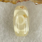 Natural Powerful Tibetan Old Oily Agate 3 Eyes Dzi Bead Heavenly Master (Tian Zhu) 三眼天诛 3.39g 20.1 by 10.5mm - Huangs Jadeite and Jewelry Pte Ltd