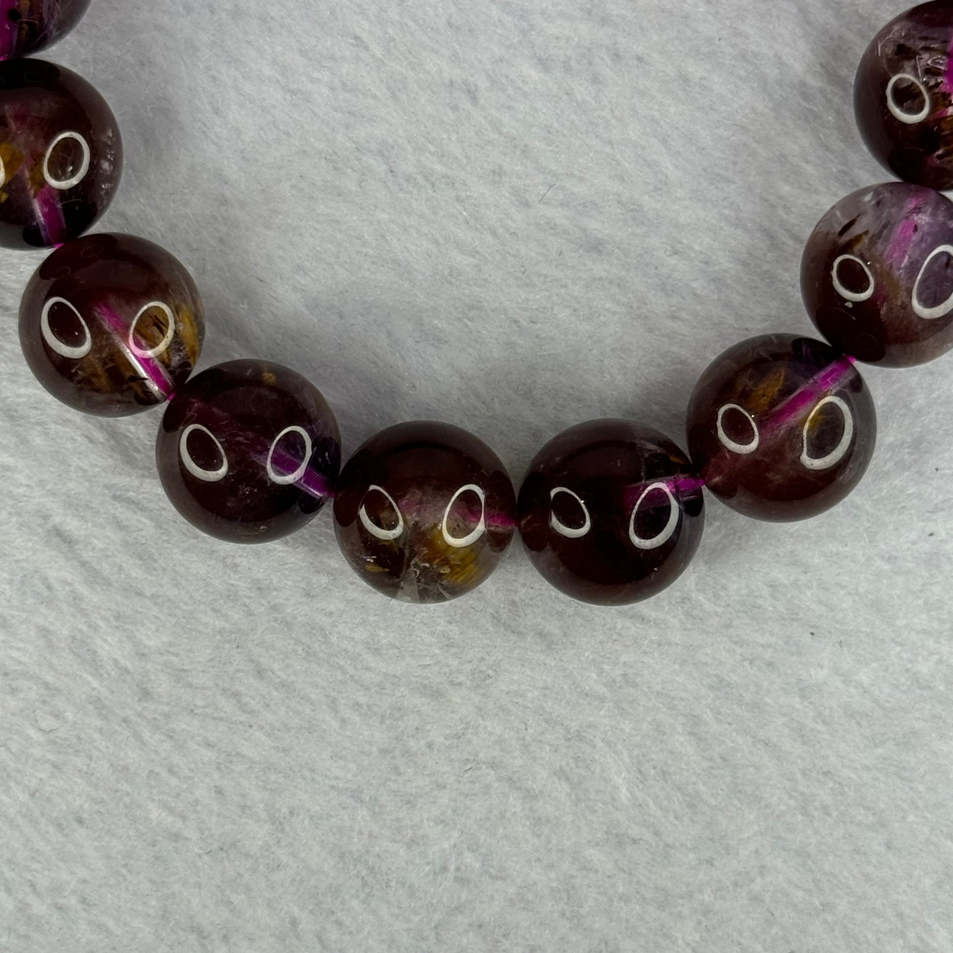 Very Good Grade Natural Auralite 23 Bracelet 天然激光23手链 56.92g 19cm 13.9mm 16 Beads - Huangs Jadeite and Jewelry Pte Ltd