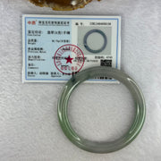 Type A Green Lavender Jadeite Bangle 36.73g Internal Diameter 56.2mm 7.6 by 9.0mm (Very Slight Internal Line) - Huangs Jadeite and Jewelry Pte Ltd