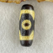 Natural Powerful Tibetan Old Oily Agate 3 Eyes Dzi Bead Heavenly Master (Tian Zhu) 三眼天诛 5.07g 28.8 by 10.8mm - Huangs Jadeite and Jewelry Pte Ltd
