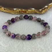 Natural Super 7 Beads Bracelet 17.50g 15.5cm 8.5mm 23 Beads - Huangs Jadeite and Jewelry Pte Ltd