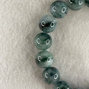 Certified Natural Type A Lavender with Old Mine Green Piao Hua Jadeite Beads Bracelet | 17cm (66.69g | 16 Beads 13.4mm | Crown, Heart & Third Eye Chakra Harmony, Regal Prosperity & Peace Shield) - Huangs Jadeite and Jewelry Pte Ltd