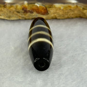 Natural Powerful Tibetan Old Oily Agate 3-Lines Dzi Bead Heavenly Master (Tian Zhu) 8.03g 38.9 by 12.0mm - Huangs Jadeite and Jewelry Pte Ltd