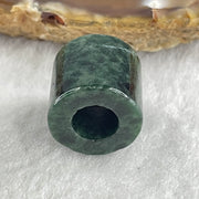 Natural Type A Old Mine Spicy Green Jadeite Lulutong Charm 5.63g 13.6 by 14.7mm (External Rough) - Huangs Jadeite and Jewelry Pte Ltd
