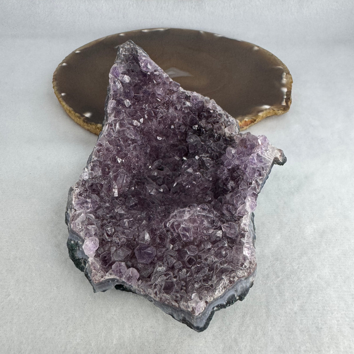 Natural Amethyst Rough Crystal Cluster Specimen | Raw Deep Purple Geode Display Piece (305.0g | 125.0 x 90.0 x 55.0mm)