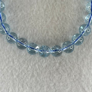 Above Average Natural Blue Topaz Beads Bracelet 20.43g 16cm 7.7mm 25 Beads - Huangs Jadeite and Jewelry Pte Ltd
