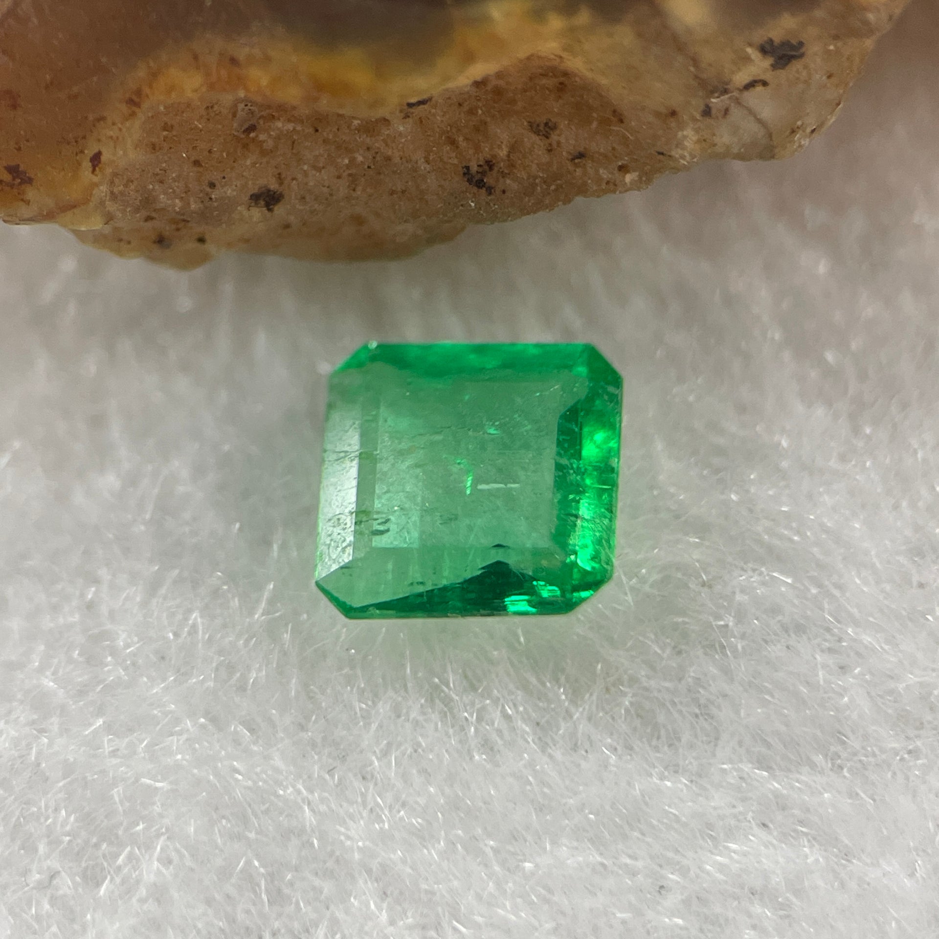Natural Colombia Green Emerald (Beryl) Cut-Cornered Rectangular step cut 0.55ct 5.8 by 5.7 by 2.1mm - Huangs Jadeite and Jewelry Pte Ltd