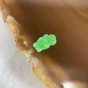 Type A Old Mine Full Green Jadeite Goldfish Charm Stone For Setting 0.25g 10.8 by 6.1 by 1.9mm - Huangs Jadeite and Jewelry Pte Ltd