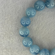 Natural Aquamarine Beads Bracelet 61.09g 18.5cm 14.8mm 15 Beads - Huangs Jadeite and Jewelry Pte Ltd