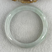 Natural Type A Jelly Light Green & Faint Lavender Jadeite Bangle | (49.99g | 52.1mm Inner Diameter | 11.8mm x 8.5mm | Perfect | Synergy, "Zi Qi Dong Lai" Noble Benefactor Magnet & Feng Shui Serenity Anchor) - Huangs Jadeite and Jewelry Pte Ltd