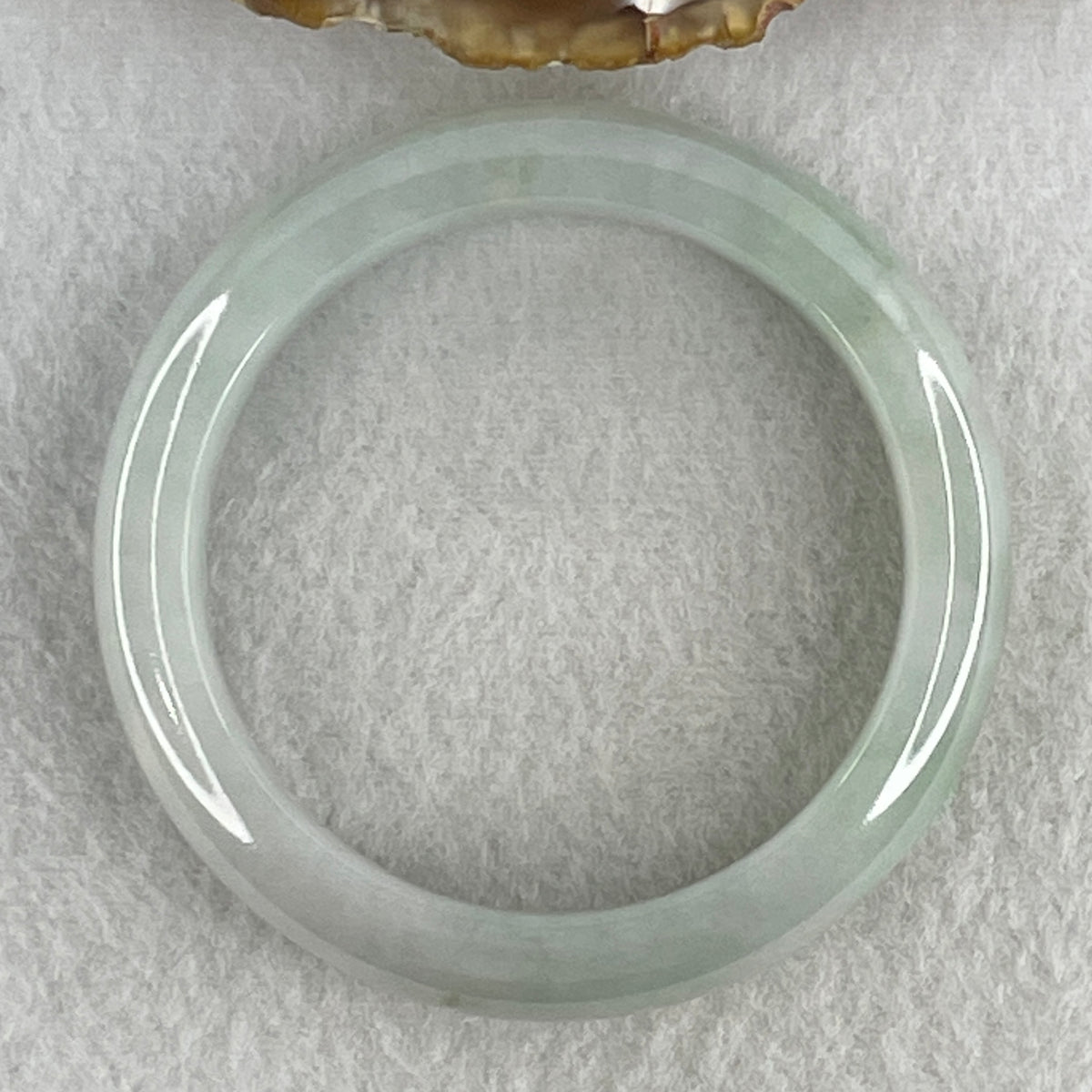 Natural Type A Jelly Light Green & Faint Lavender Jadeite Bangle | (49.99g | 52.1mm Inner Diameter | 11.8mm x 8.5mm | Perfect | Synergy, "Zi Qi Dong Lai" Noble Benefactor Magnet & Feng Shui Serenity Anchor) - Huangs Jadeite and Jewelry Pte Ltd